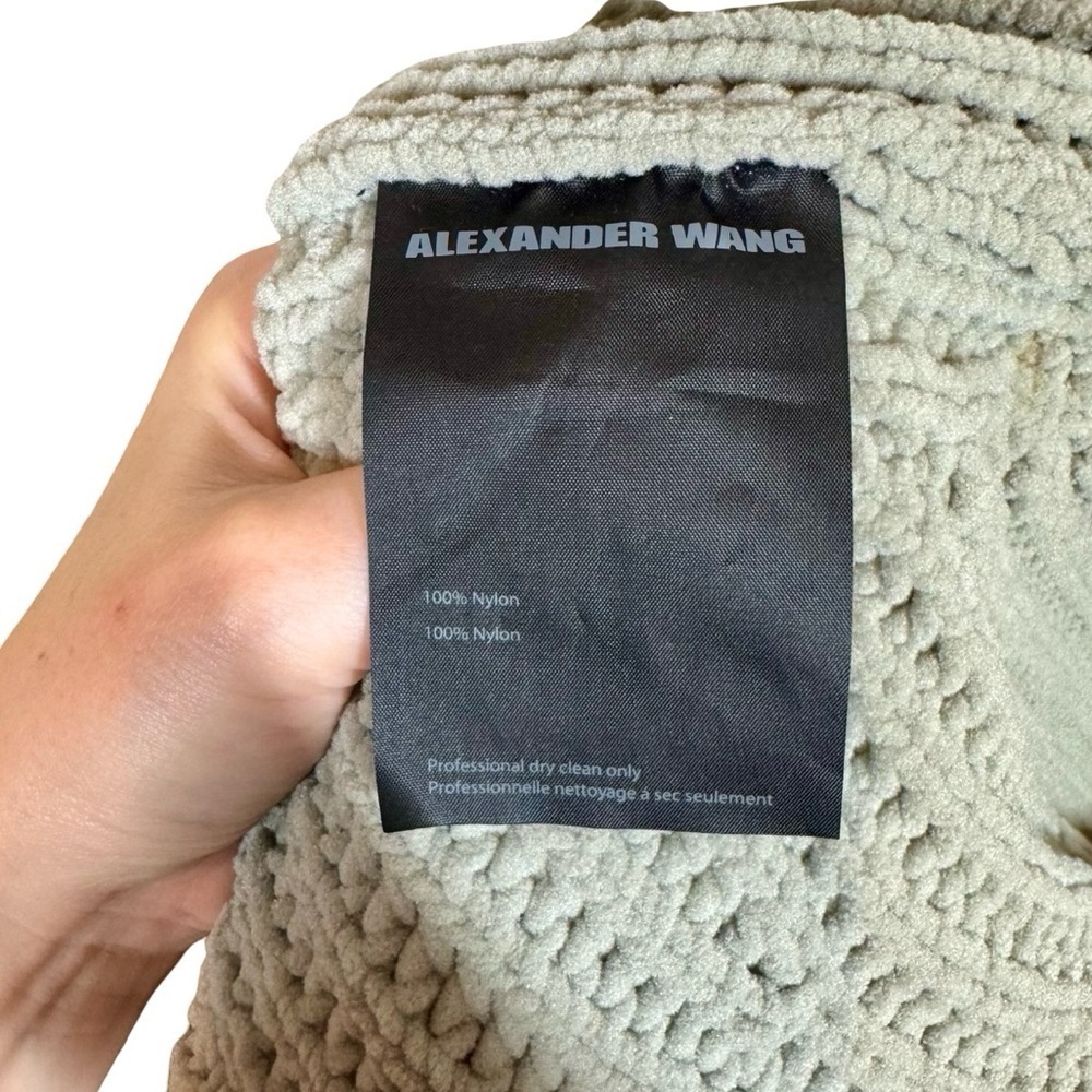 ALEXANDER WANG Zip Chunky Ribbed Shawl Collar Oversized Sweater Vest - Picture 4 of 10